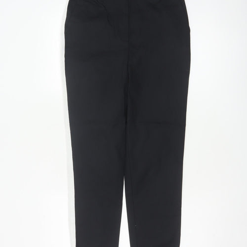 M&S Autograph Women’s Black Side Stripe Slim Tapered Trousers UK 6
