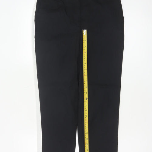 M&S Autograph Women’s Black Side Stripe Slim Tapered Trousers UK 6