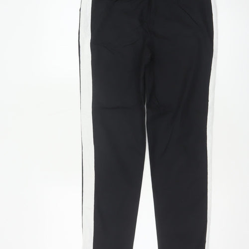 M&S Autograph Women’s Black Side Stripe Slim Tapered Trousers UK 6