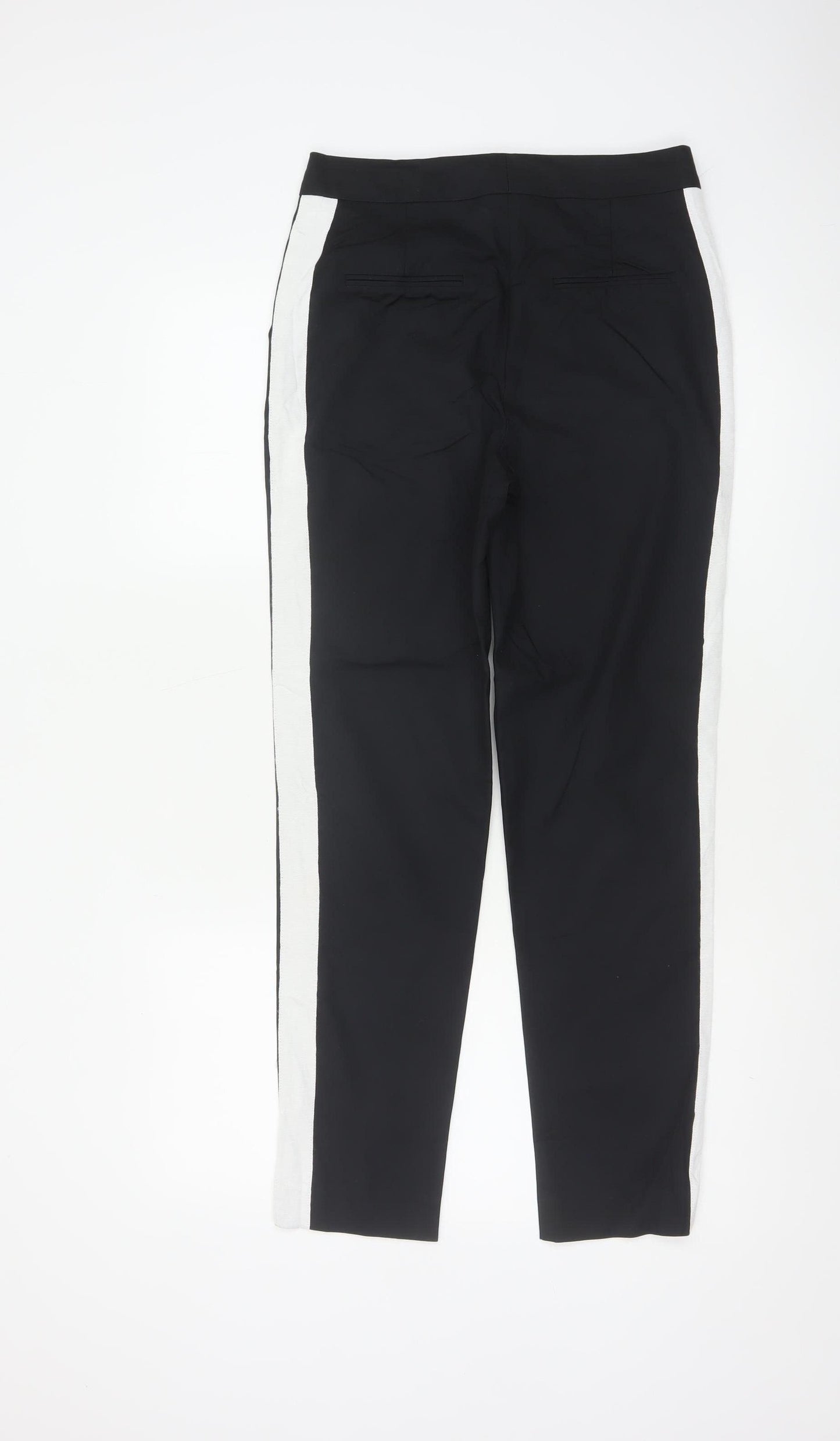 M&S Autograph Women’s Black Side Stripe Slim Tapered Trousers UK 6