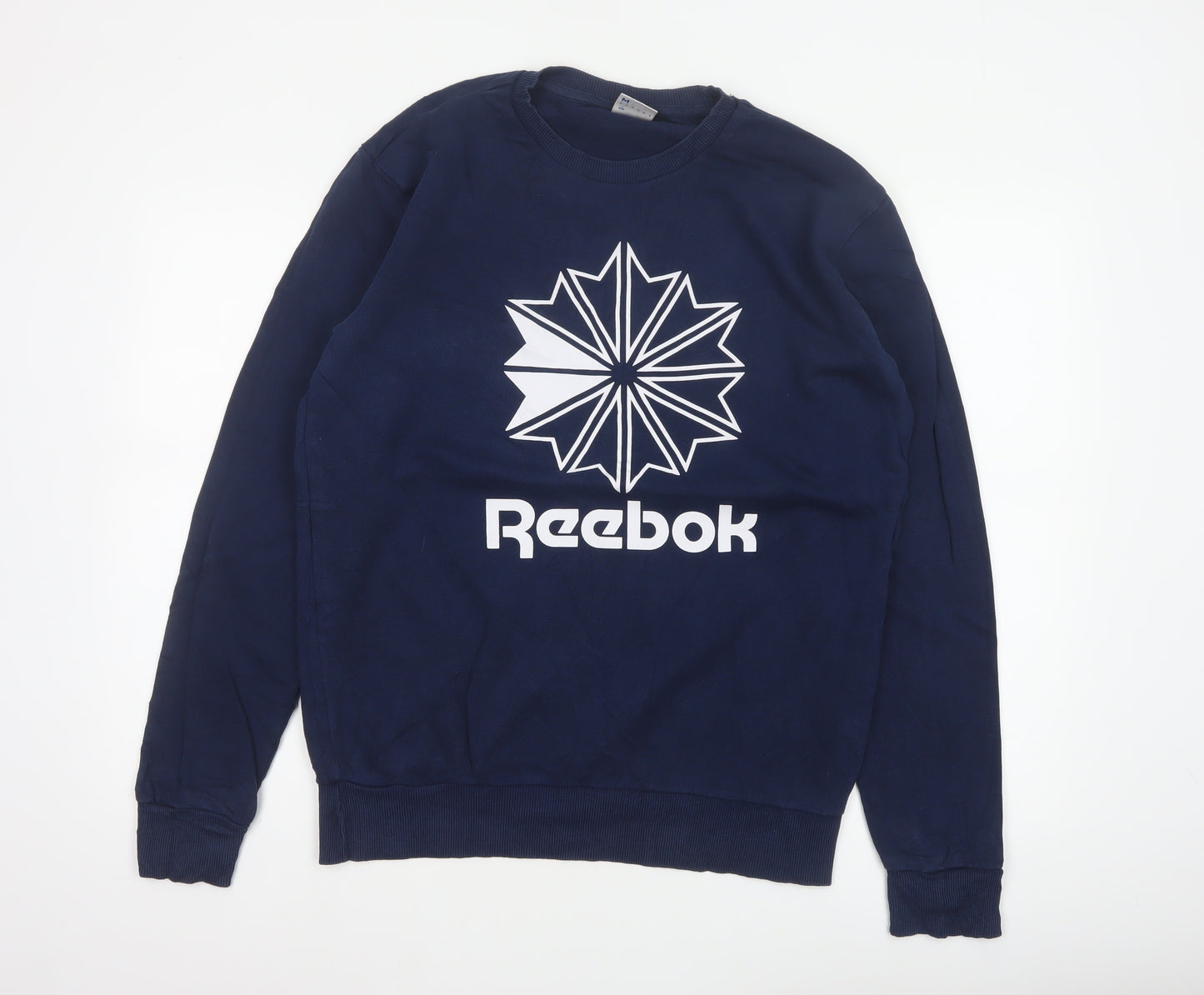 Reebok Men’s Blue M Classic Logo Graphic Print Crew Neck Sweatshirt
