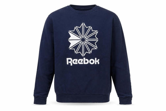 Reebok Men’s Blue M Classic Logo Graphic Print Crew Neck Sweatshirt
