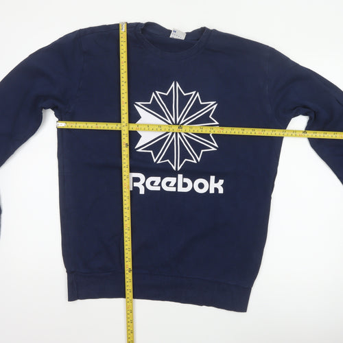 Reebok Men’s Blue M Classic Logo Graphic Print Crew Neck Sweatshirt