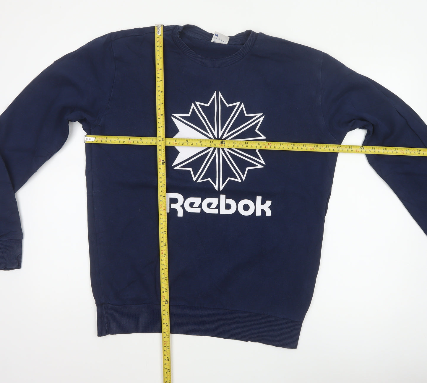 Reebok Men’s Blue M Classic Logo Graphic Print Crew Neck Sweatshirt