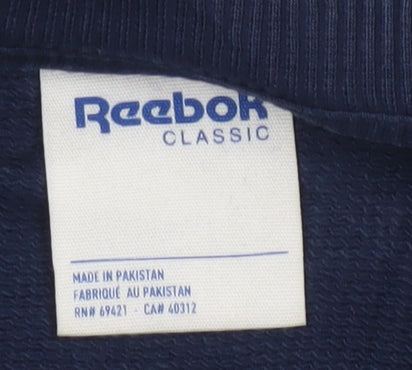 Reebok Men’s Blue M Classic Logo Graphic Print Crew Neck Sweatshirt