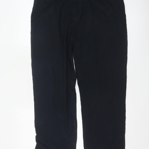 Marks & Spencer Women’s Black UK 16 Regular Pull-On Straight Trousers