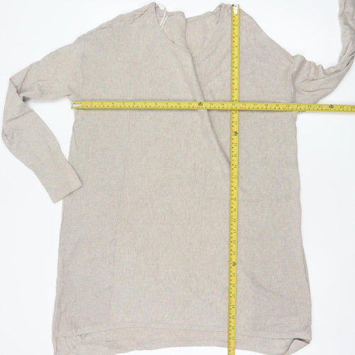 White Label The White Company Women Beige UK 14 Longline Tunic Jumper