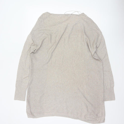 White Label The White Company Women Beige UK 14 Longline Tunic Jumper