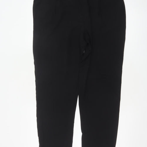 Dorothy Perkins Women Black UK 14 Tapered Elastic Waist Jogger Trousers
