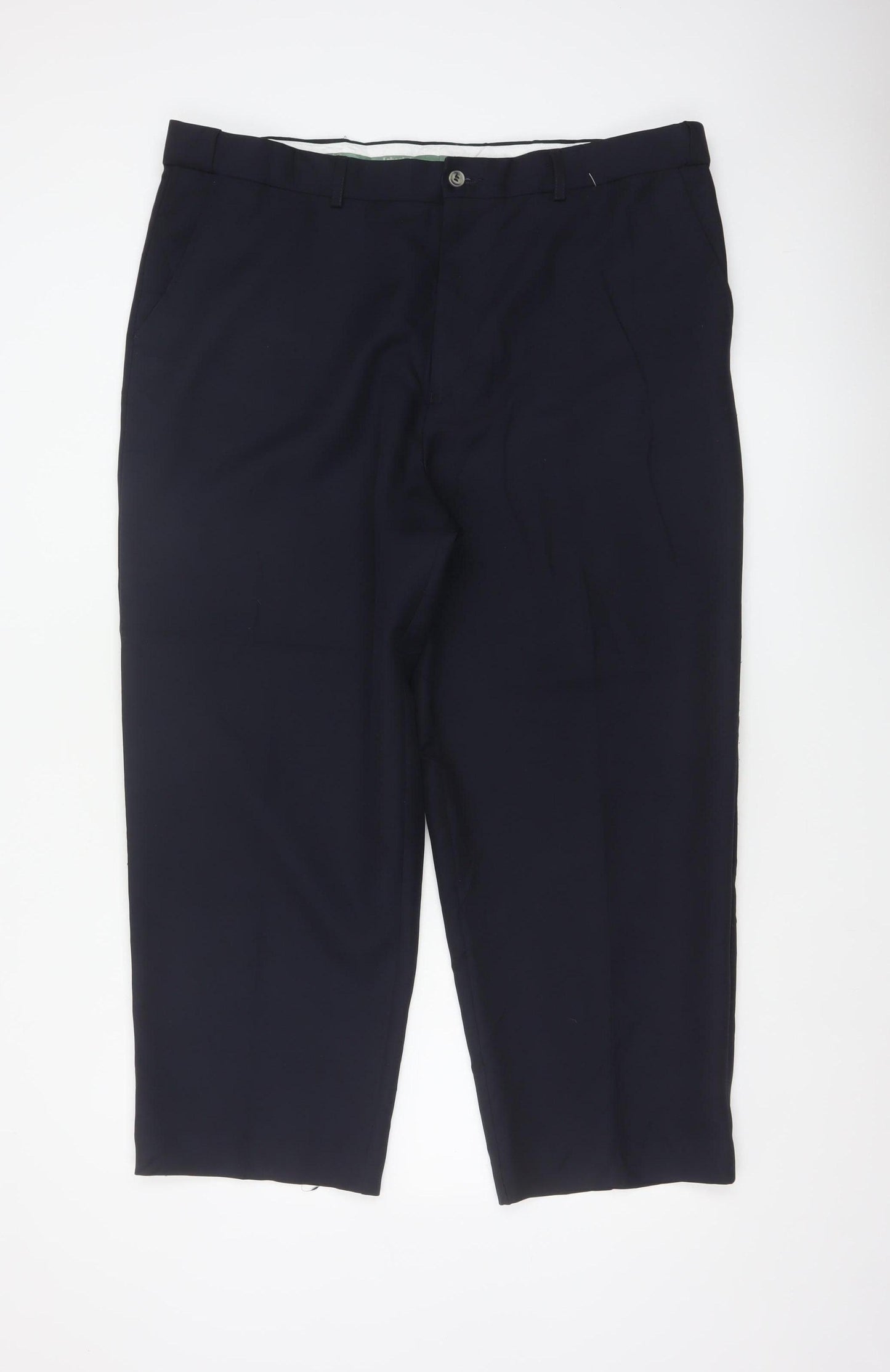 Arborlake Men’s Blue 42 Straight Flat Front Dress Trousers