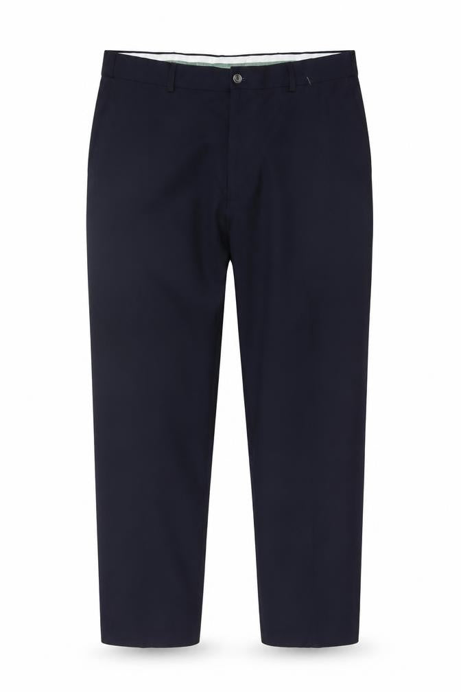 Front view of Arborlake Men’s Blue 42 Straight Flat Front Dress Trousers