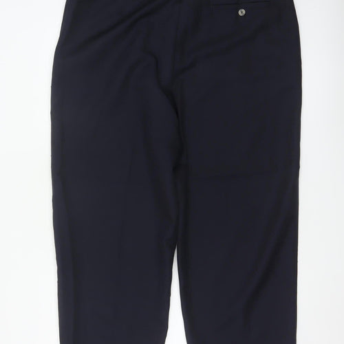 Arborlake Men’s Blue 42 Straight Flat Front Dress Trousers