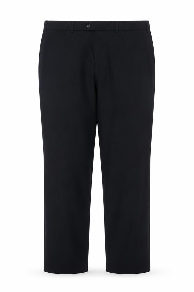 Marks and Spencer Men's Navy 40in Wool Blend Tailored Dress Trousers