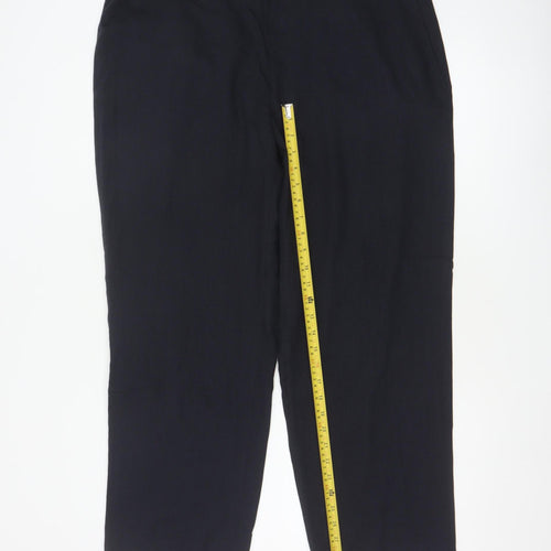 Marks and Spencer Men's Navy 40in Wool Blend Tailored Dress Trousers