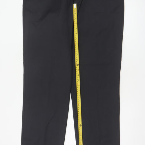 Austin Reed Men’s Black 36R Wool Blend Straight Dress Trousers