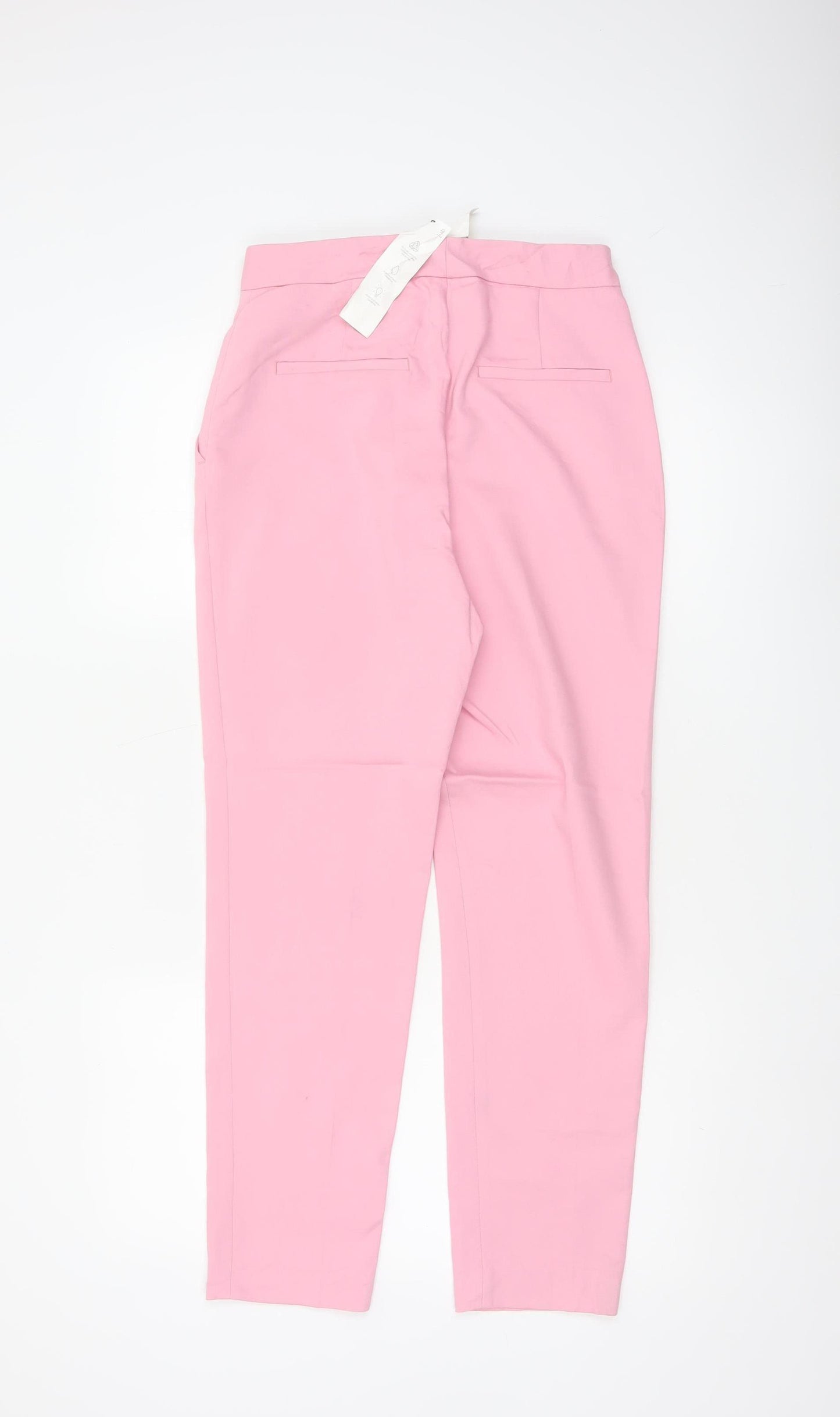 Zara Women Pink Size 8 High Rise Tapered Button Detail Trousers