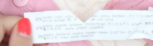 Zara Women Pink Size 8 High Rise Tapered Button Detail Trousers