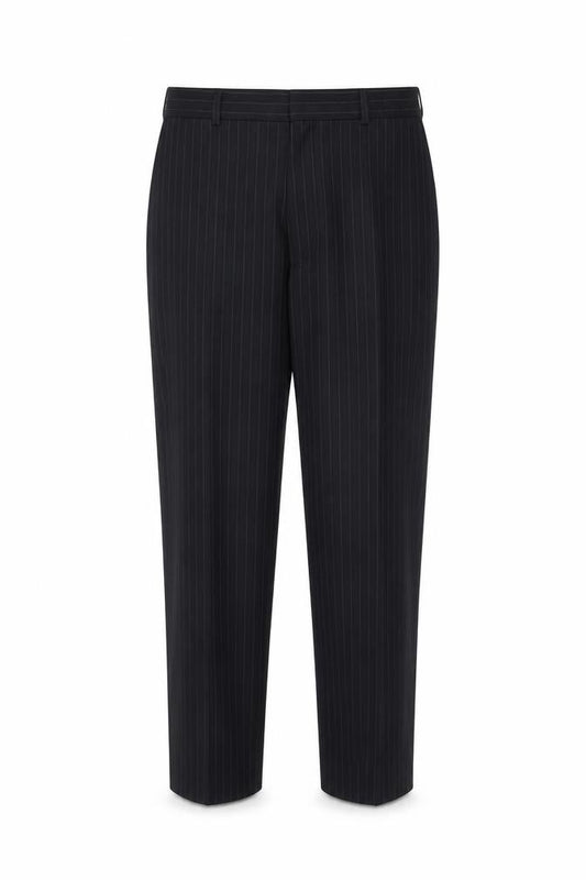 Marks & Spencer Men’s Navy Pinstripe Dress Trousers 40in 29in