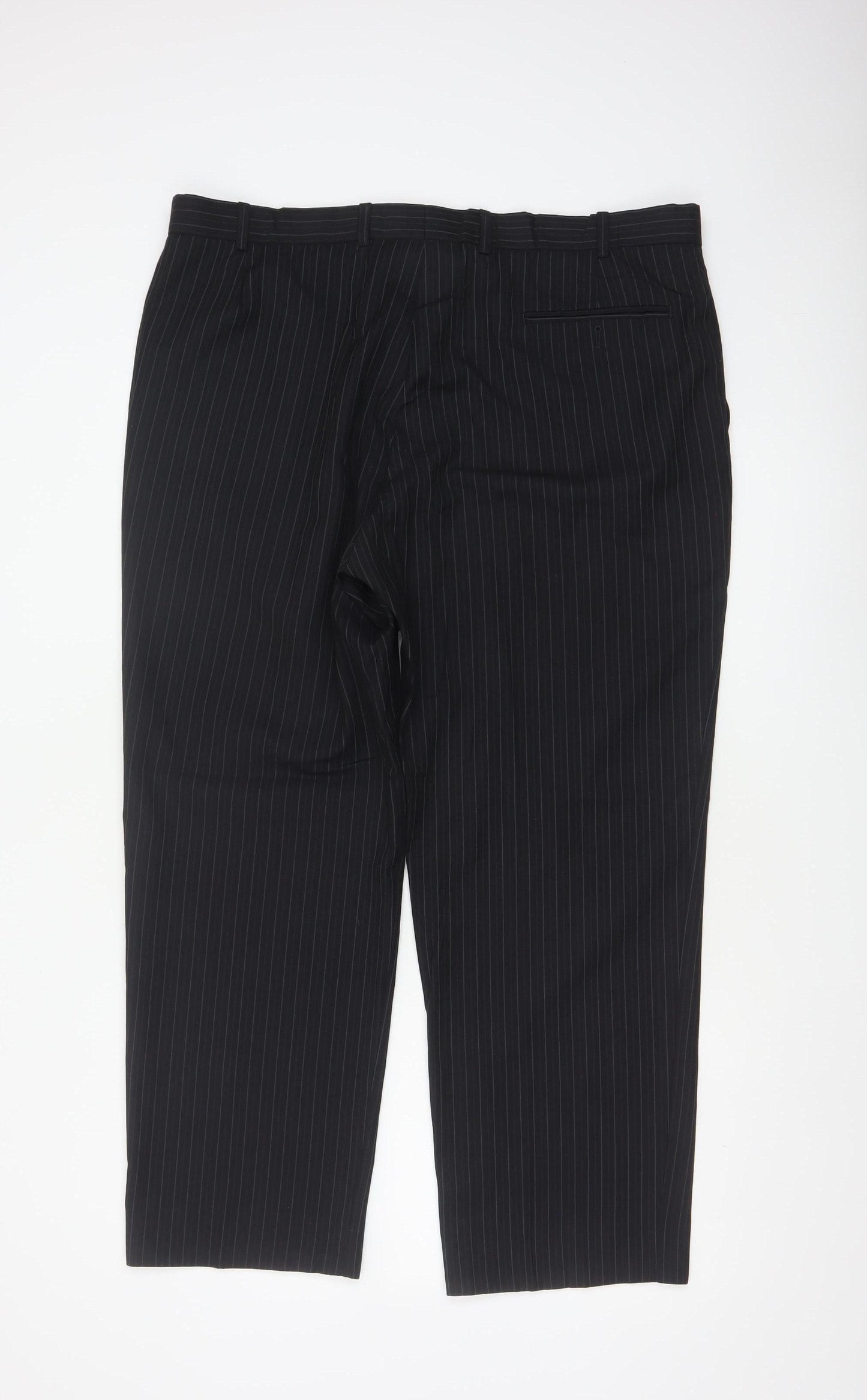 Marks & Spencer Men’s Navy Pinstripe Dress Trousers 40in 29in