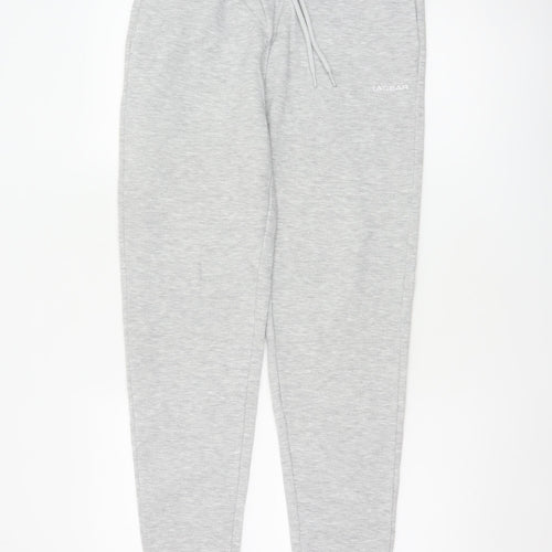 L.A. Gear Women Grey UK 6 Tapered Cuffed Fleece Jogger Sweatpants