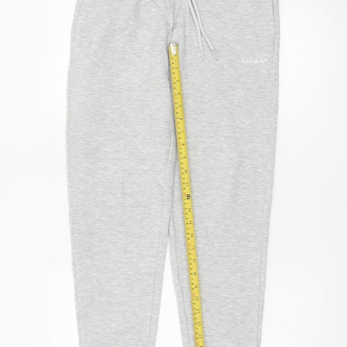 L.A. Gear Women Grey UK 6 Tapered Cuffed Fleece Jogger Sweatpants