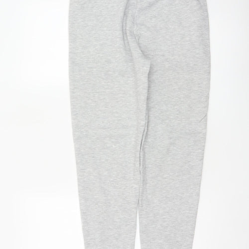 L.A. Gear Women Grey UK 6 Tapered Cuffed Fleece Jogger Sweatpants