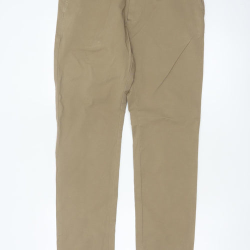 Marks and Spencer Men's Beige 32 Slim Ultimate Chino Cotton Stretch Trousers