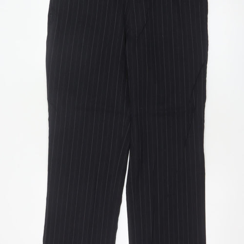 Bhs Mens Navy Pinstripe Wool Blend Dress Trousers 34in 33in Leg