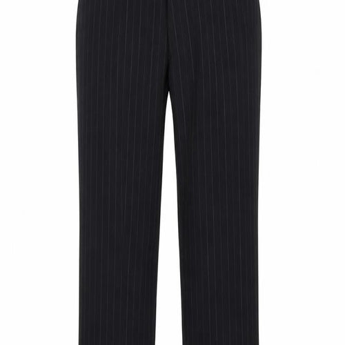 Bhs Mens Navy Pinstripe Wool Blend Dress Trousers 34in 33in Leg