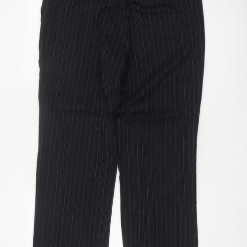 Bhs Mens Navy Pinstripe Wool Blend Dress Trousers 34in 33in Leg