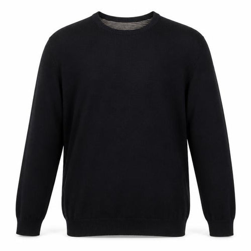 John Lewis Men’s Black Cotton Cashmere Crew Neck Jumper Size L