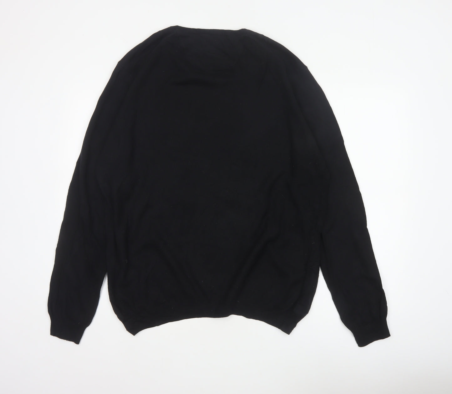 John Lewis Men’s Black Cotton Cashmere Crew Neck Jumper Size L