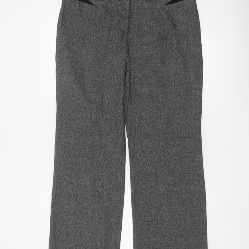 Next Women’s Grey Straight Leg Dress Trousers Size 12 Regular