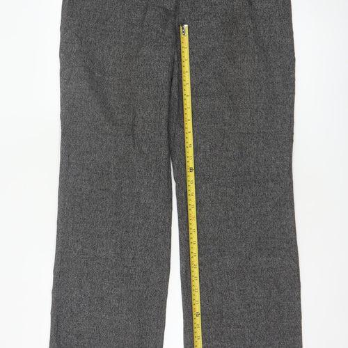 Next Women’s Grey Straight Leg Dress Trousers Size 12 Regular
