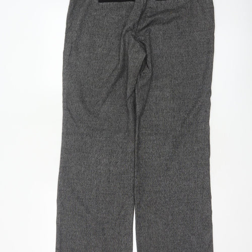 Next Women’s Grey Straight Leg Dress Trousers Size 12 Regular