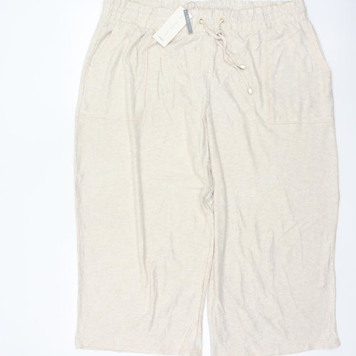 Marks & Spencer Women’s Beige Size 20 Lounge Edit Flexifit Trousers