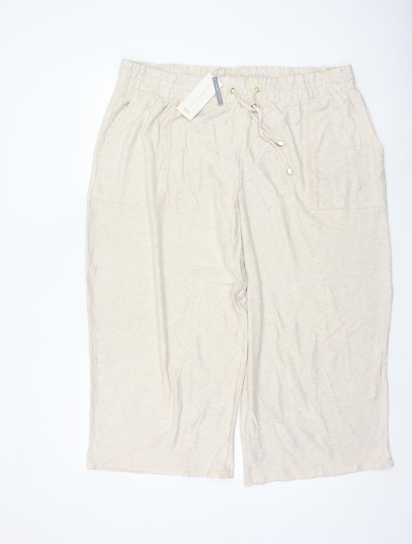 Marks & Spencer Women’s Beige Size 20 Lounge Edit Flexifit Trousers