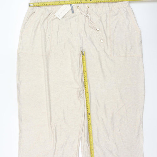 Marks & Spencer Women’s Beige Size 20 Lounge Edit Flexifit Trousers