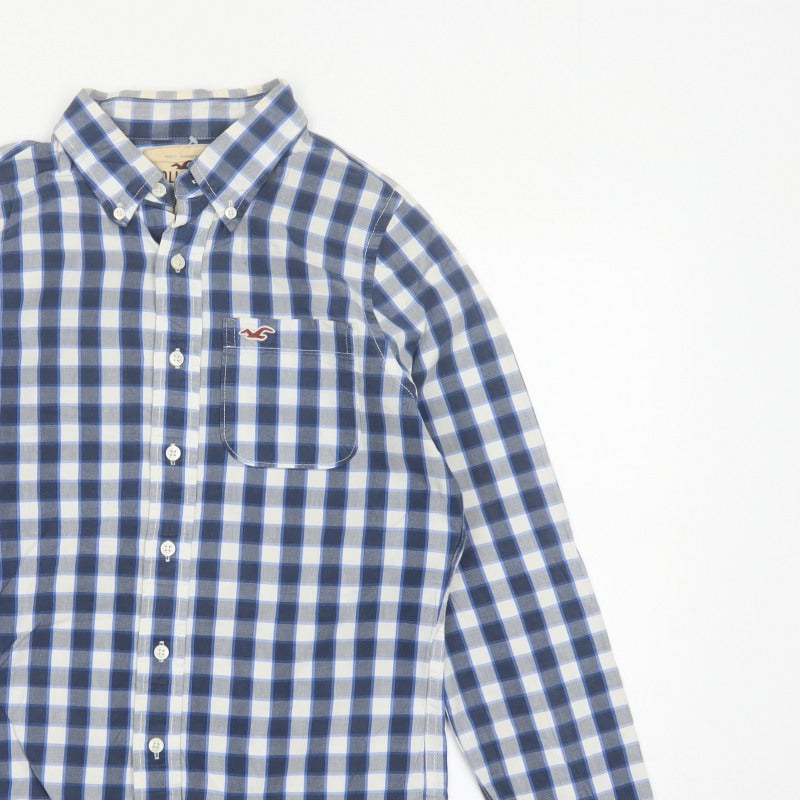Additional view of Hollister Teens Blue Check S Button-Up Long Sleeve Shirt
