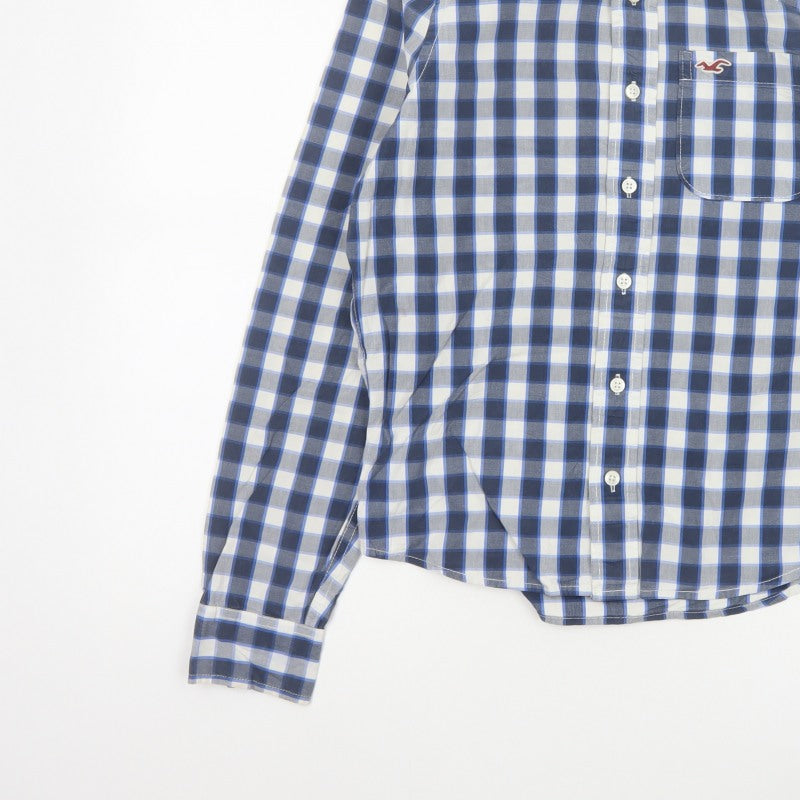 Additional view of Hollister Teens Blue Check S Button-Up Long Sleeve Shirt