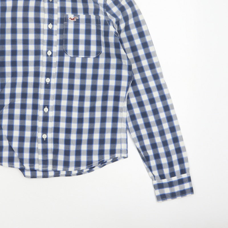 Additional view of Hollister Teens Blue Check S Button-Up Long Sleeve Shirt