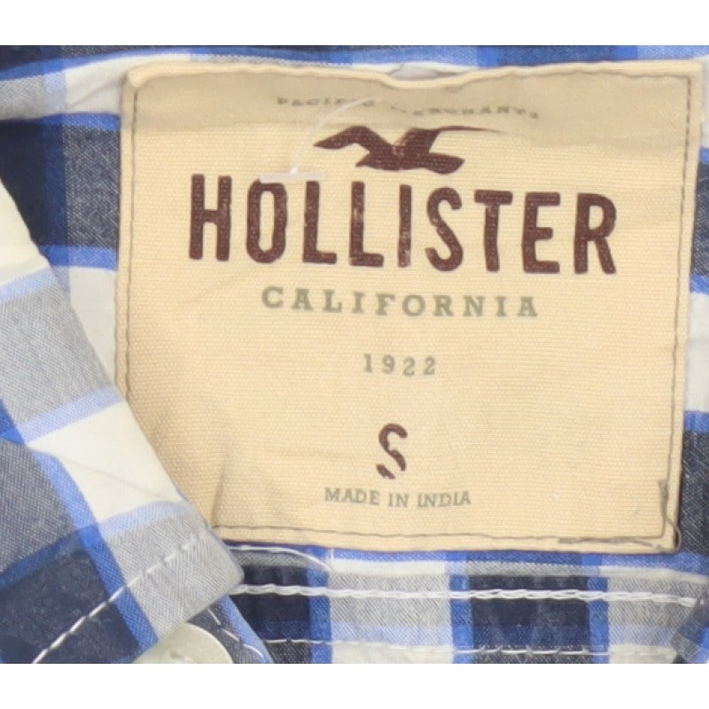 Additional view of Hollister Teens Blue Check S Button-Up Long Sleeve Shirt