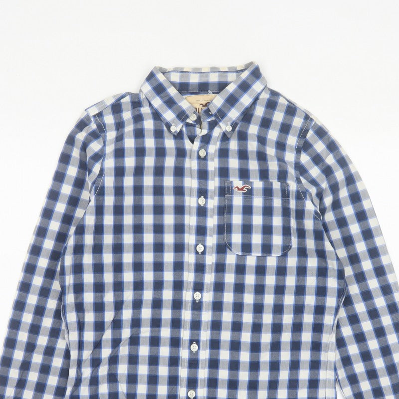 Additional view of Hollister Teens Blue Check S Button-Up Long Sleeve Shirt