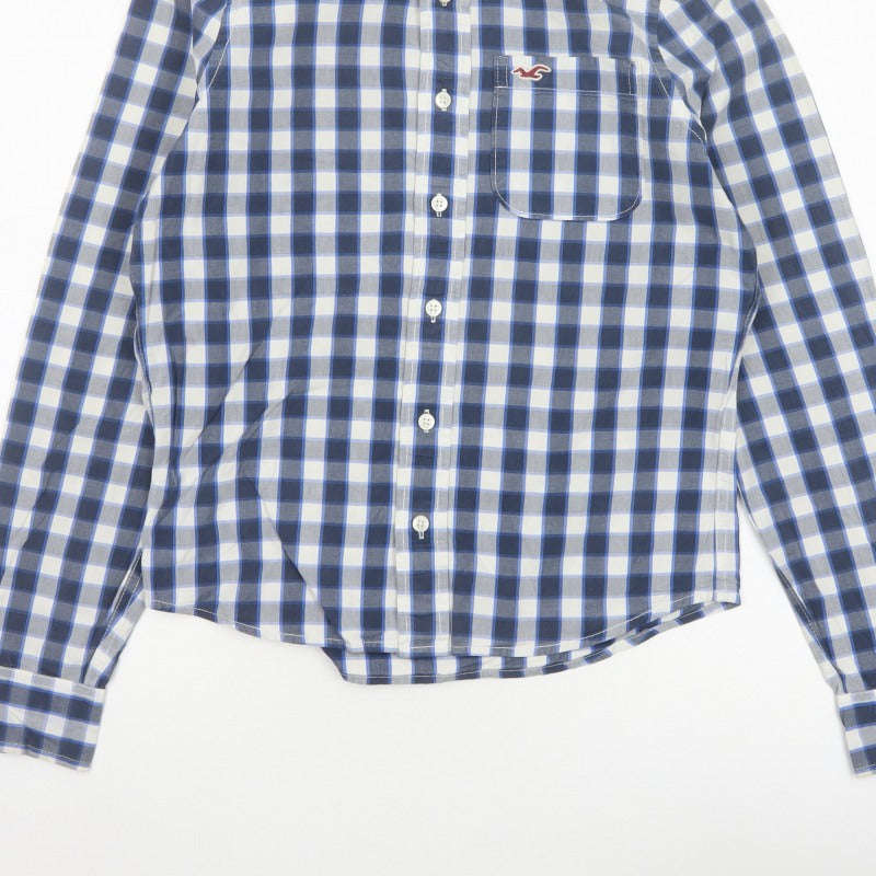 Additional view of Hollister Teens Blue Check S Button-Up Long Sleeve Shirt