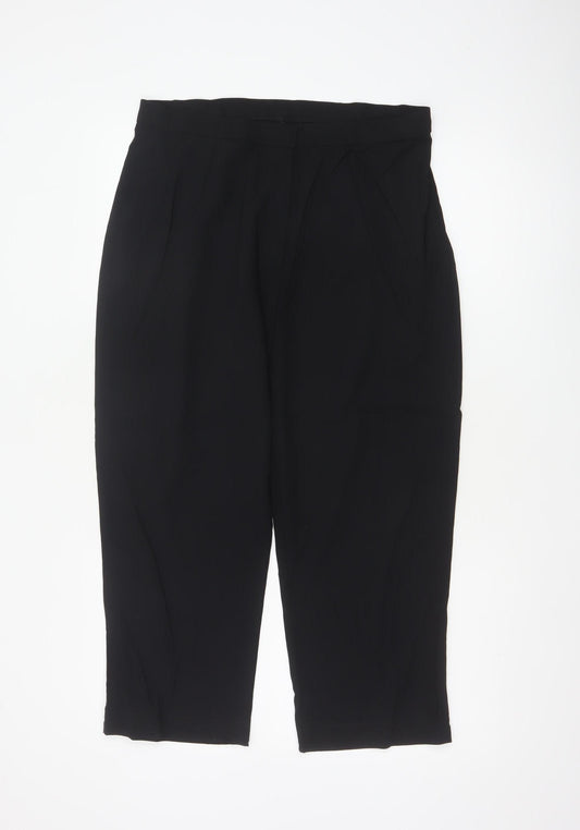 Marks & Spencer Women’s Black UK 16 Long Straight Tailored Trousers