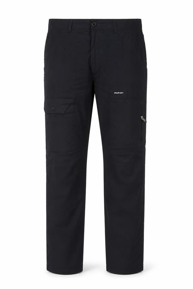 Rohan Men’s Black 32R Cargo Trousers Straight Leg Multi Pocket