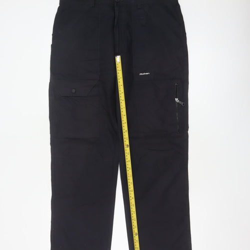 Rohan Men’s Black 32R Cargo Trousers Straight Leg Multi Pocket