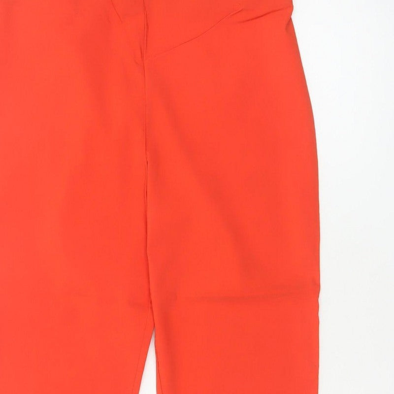 Roman Women's Orange Size 16 Straight Leg Smart Trousers Pockets