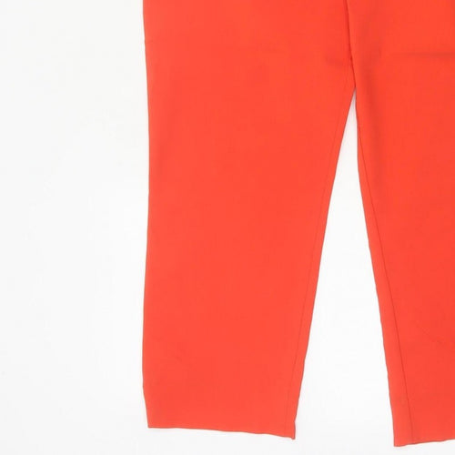 Roman Women's Orange Size 16 Straight Leg Smart Trousers Pockets
