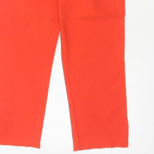 Roman Women's Orange Size 16 Straight Leg Smart Trousers Pockets